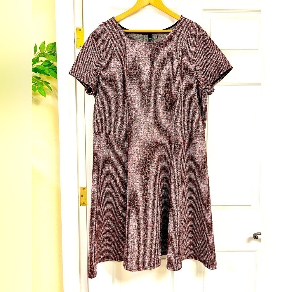 Lane Bryant Cap Sleeve Tweed Fit & Flare Dress women’s size 24